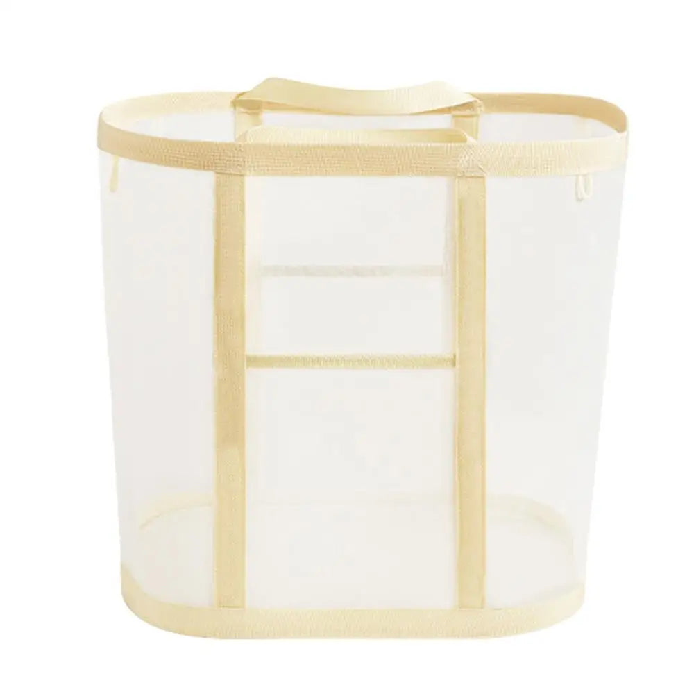 Foldable Mesh Laundry Hamper – Lightweight, Freestanding, Space-Saving Clothes Basket for Bedroom or Toy Storage