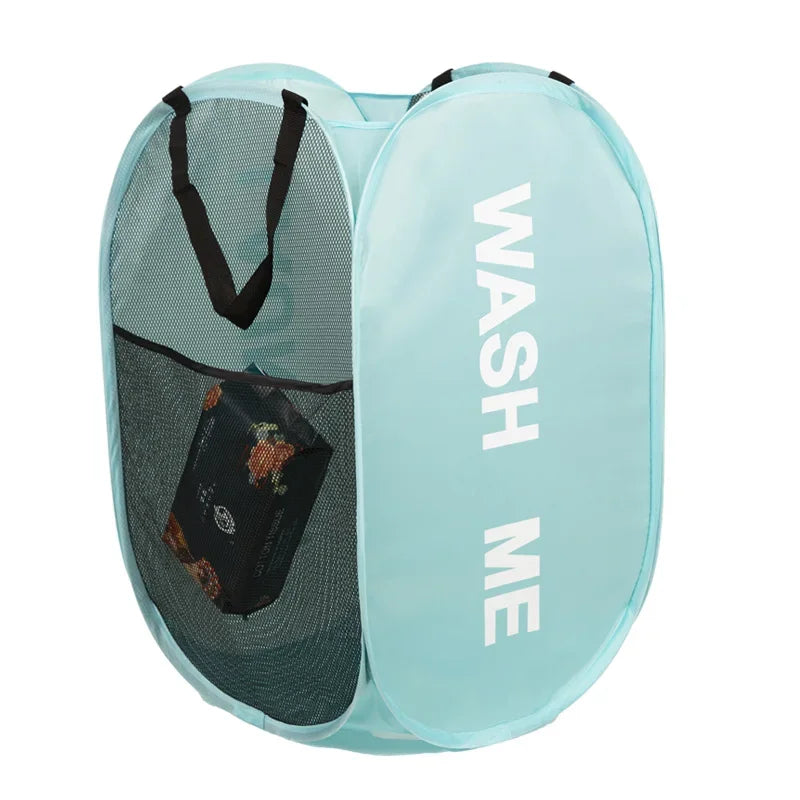 Foldable Mesh Laundry Hamper – Breathable, Portable & Space-Saving Basket