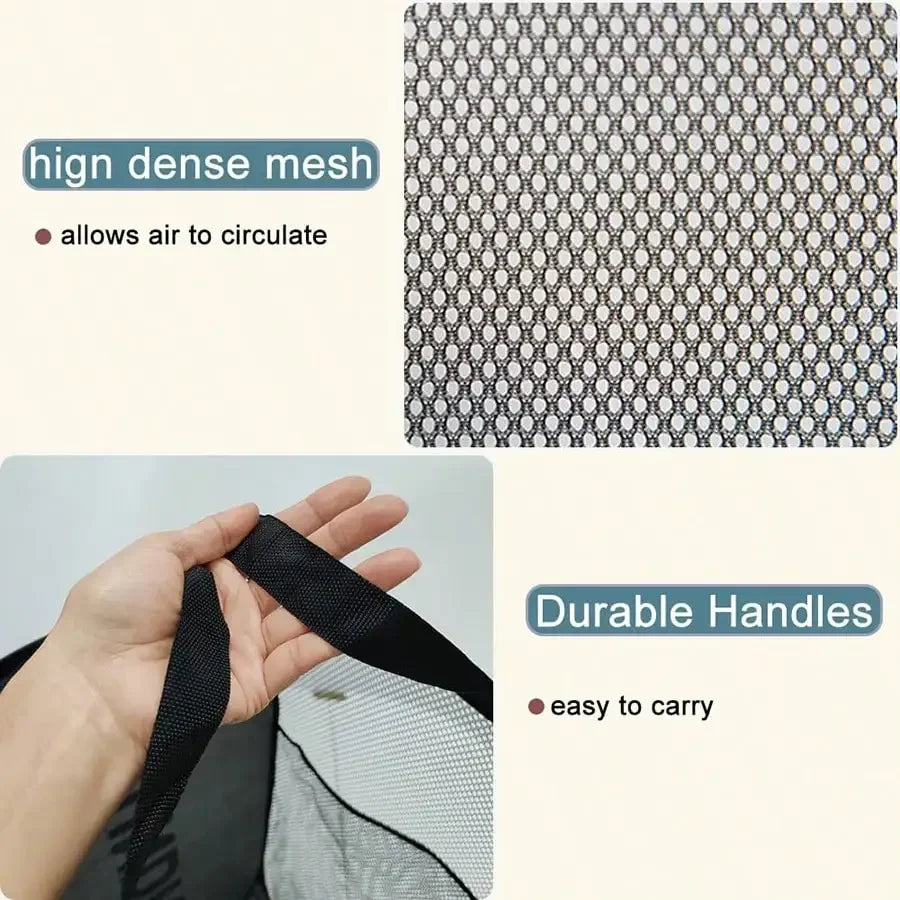 Foldable Mesh Laundry Hamper – Breathable, Portable & Space-Saving Basket