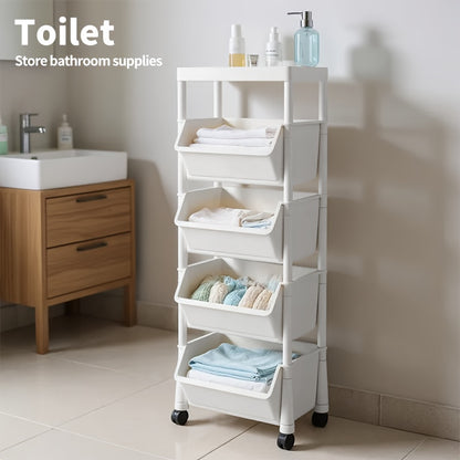 Large Rolling Laundry Hamper with Wheels – Foldable & Lightweight Storage Basket for Laundry, Books, or Snacks