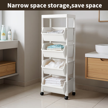 Large Rolling Laundry Hamper with Wheels – Foldable & Lightweight Storage Basket for Laundry, Books, or Snacks