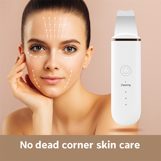 Ultrasonic Skin Scrubber – 4-Mode Facial Cleansing Tool with Blackhead Remover, Exfoliator & 2 Silicone Covers, USB Rechargeable