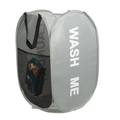 Foldable Mesh Laundry Hamper – Breathable, Portable & Space-Saving Basket