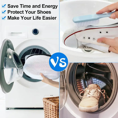 Mesh Shoe Washing Bag with Zipper – Laundry Organizer for Sneakers, Socks, Bras & Delicates