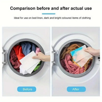 50-Pack Color Absorbing Laundry Sheets – Dye-Resistant, No-Chemical, Fade Protection for Mixed Loads