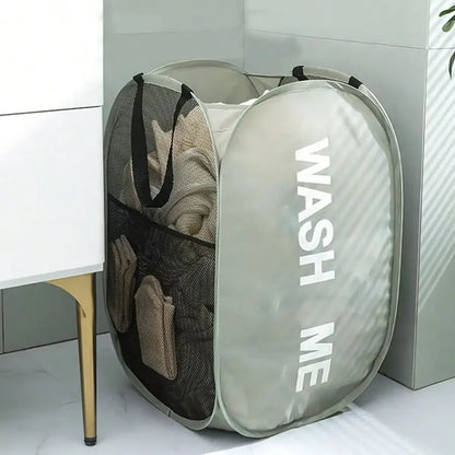 Foldable Mesh Laundry Hamper – Breathable, Portable & Space-Saving Basket