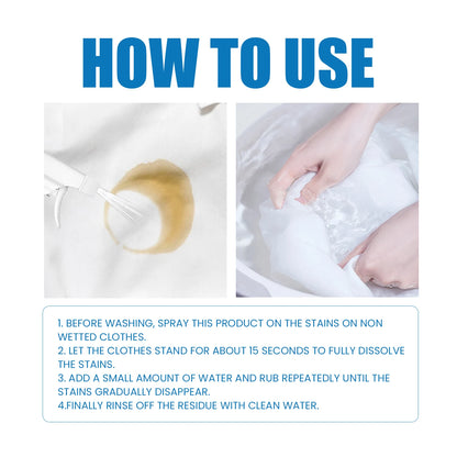 100ml Multipurpose Laundry Stain Remover Spray – Quick Oil & Sweat Cleaner for Clothes