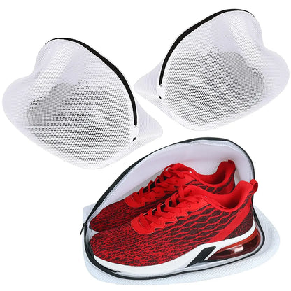 Mesh Shoe Washing Bag with Zipper – Laundry Organizer for Sneakers, Socks, Bras & Delicates