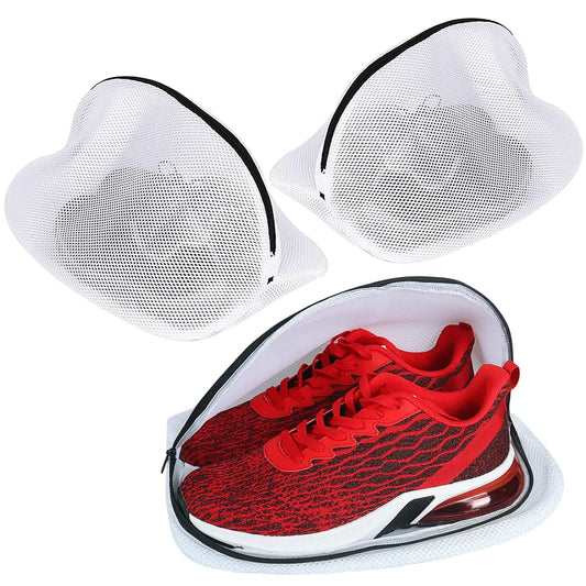 Mesh Shoe Washing Bag with Zipper – Laundry Organizer for Sneakers, Socks, Bras & Delicates