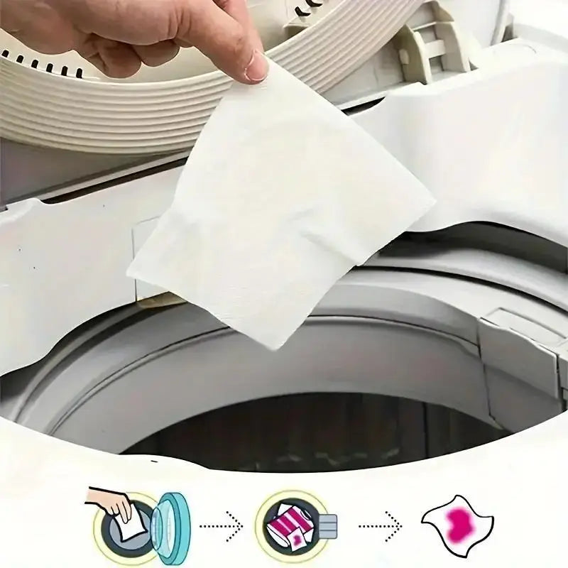50-Pack Color Absorbing Laundry Sheets – Dye-Resistant, No-Chemical, Fade Protection for Mixed Loads