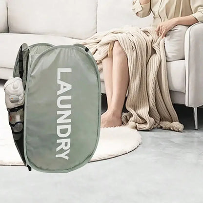 Foldable Mesh Laundry Hamper – Breathable, Portable & Space-Saving Basket