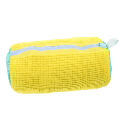 Durable Shoe Laundry Bag – Washable Mesh Bag for Sneakers & Casual Shoes, Yellow with Blue Zipper