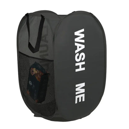 Foldable Mesh Laundry Hamper – Breathable, Portable & Space-Saving Basket