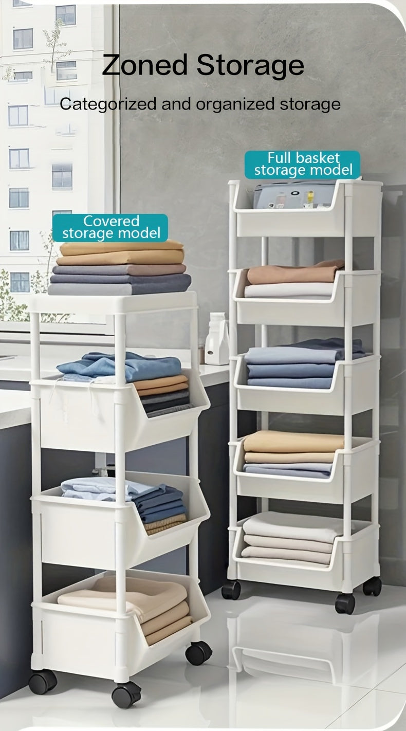 Large Rolling Laundry Hamper with Wheels – Foldable & Lightweight Storage Basket for Laundry, Books, or Snacks