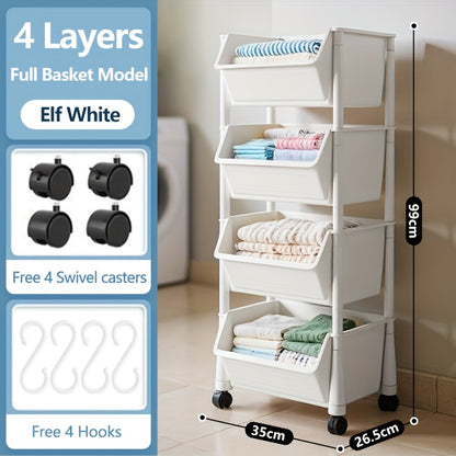 Large Rolling Laundry Hamper with Wheels – Foldable & Lightweight Storage Basket for Laundry, Books, or Snacks