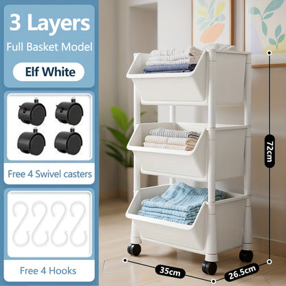 Large Rolling Laundry Hamper with Wheels – Foldable & Lightweight Storage Basket for Laundry, Books, or Snacks