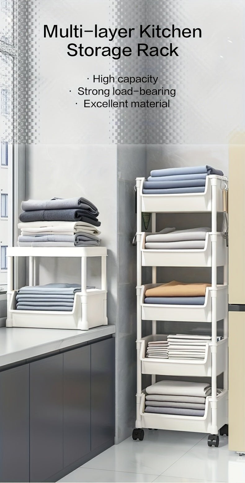 Large Rolling Laundry Hamper with Wheels – Foldable & Lightweight Storage Basket for Laundry, Books, or Snacks